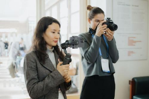 BETD.24 Media Fellows recording an interview